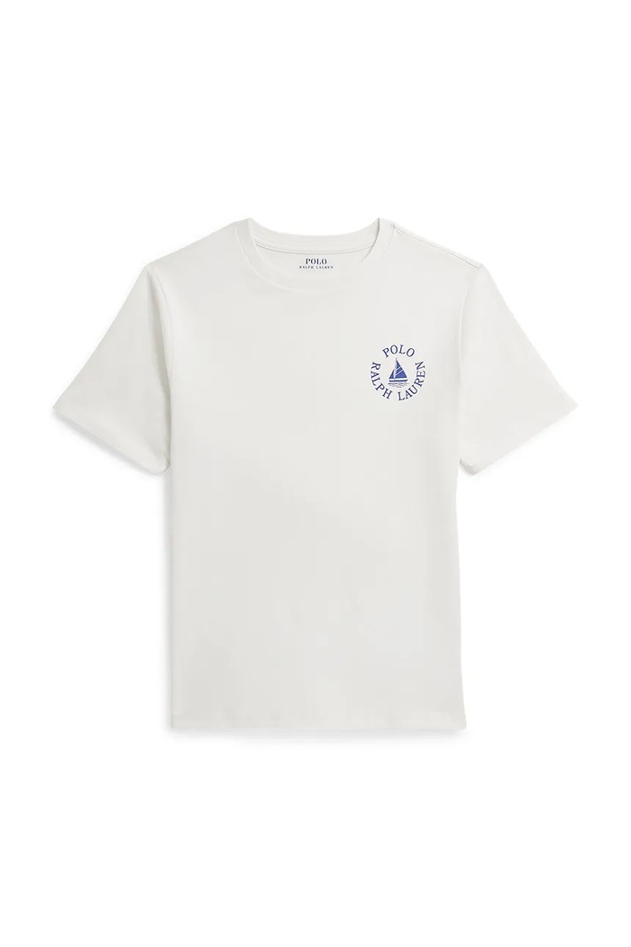 Polo Ralph Lauren t-shirt bawełniany dziecięcy 323A12263001 biały SS26