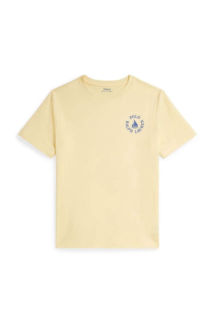 Detské bavlnené tričko Polo Ralph Lauren potlač žltá 323A12263002