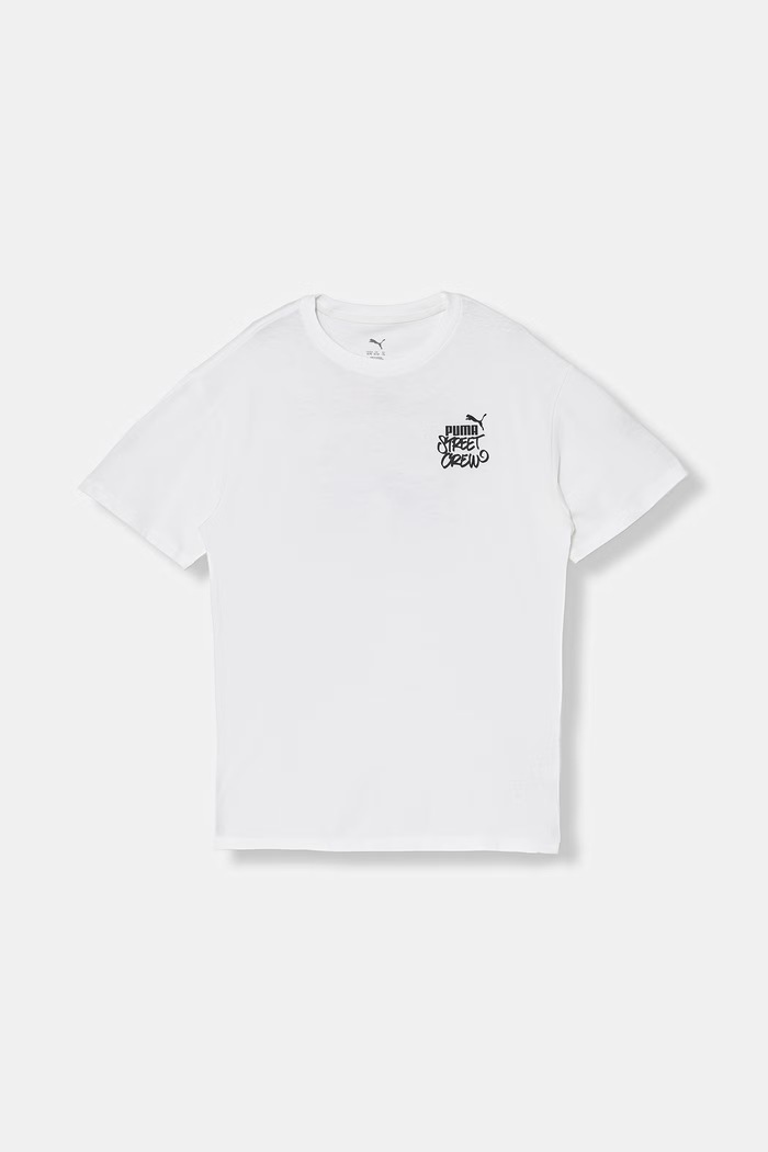 Puma tricou pentru copii, din bumbac MID90s 692119 alb SS26