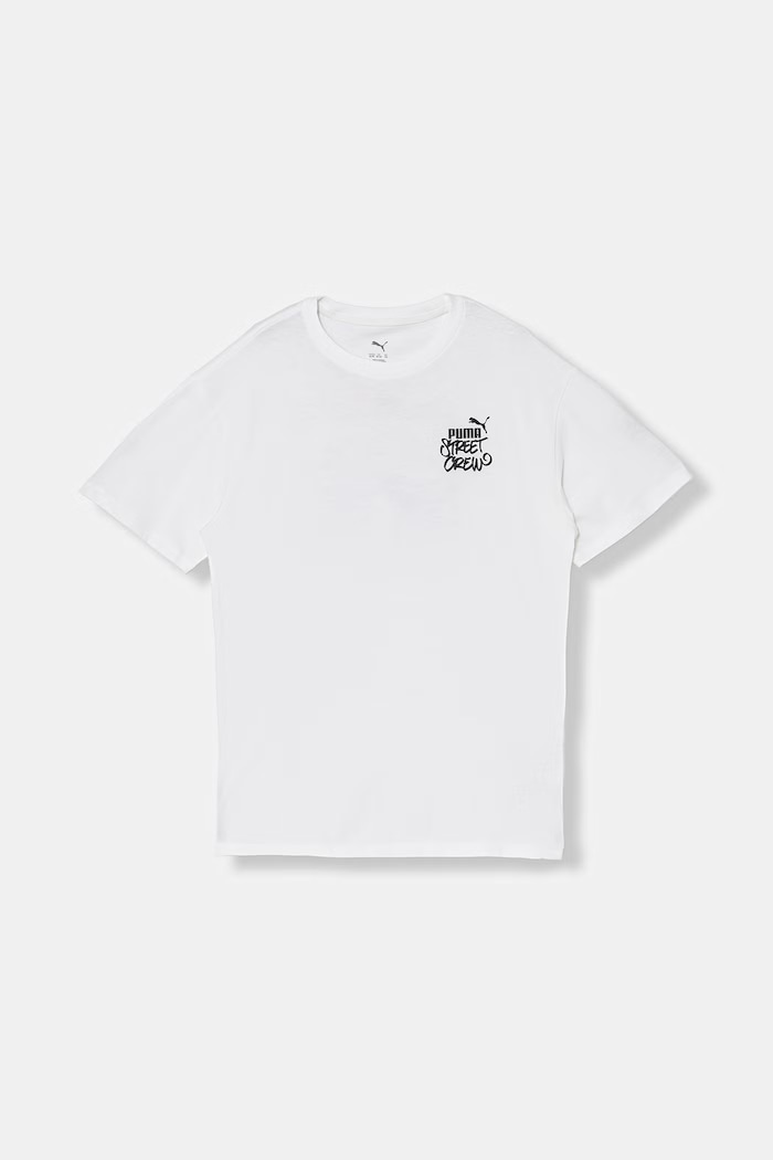 Puma tricou pentru copii, din bumbac MID90s 692119 alb SS26