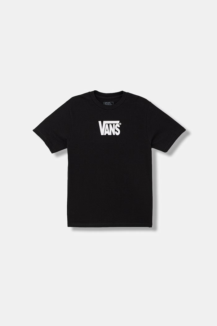 Detské bavlnené tričko Vans bavlna čierna VN000T4VBLK1