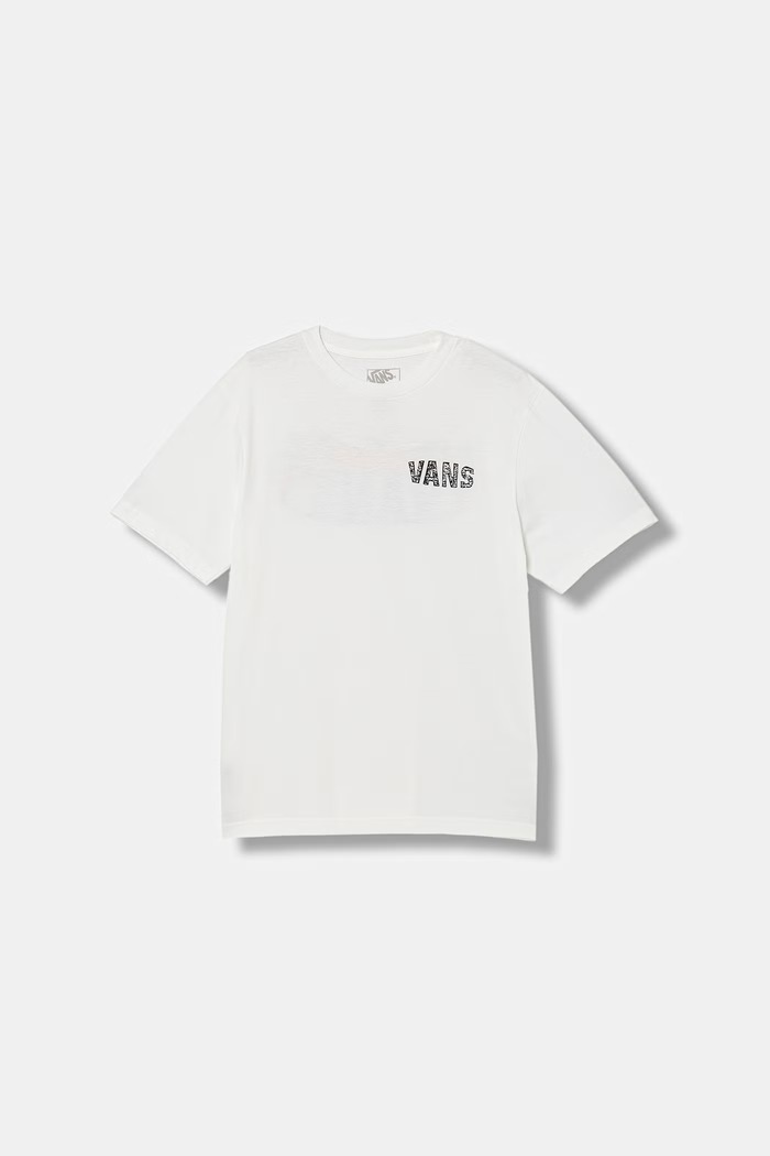 Bavlnené tričko Vans VN000VXBWHT1 biela SS26