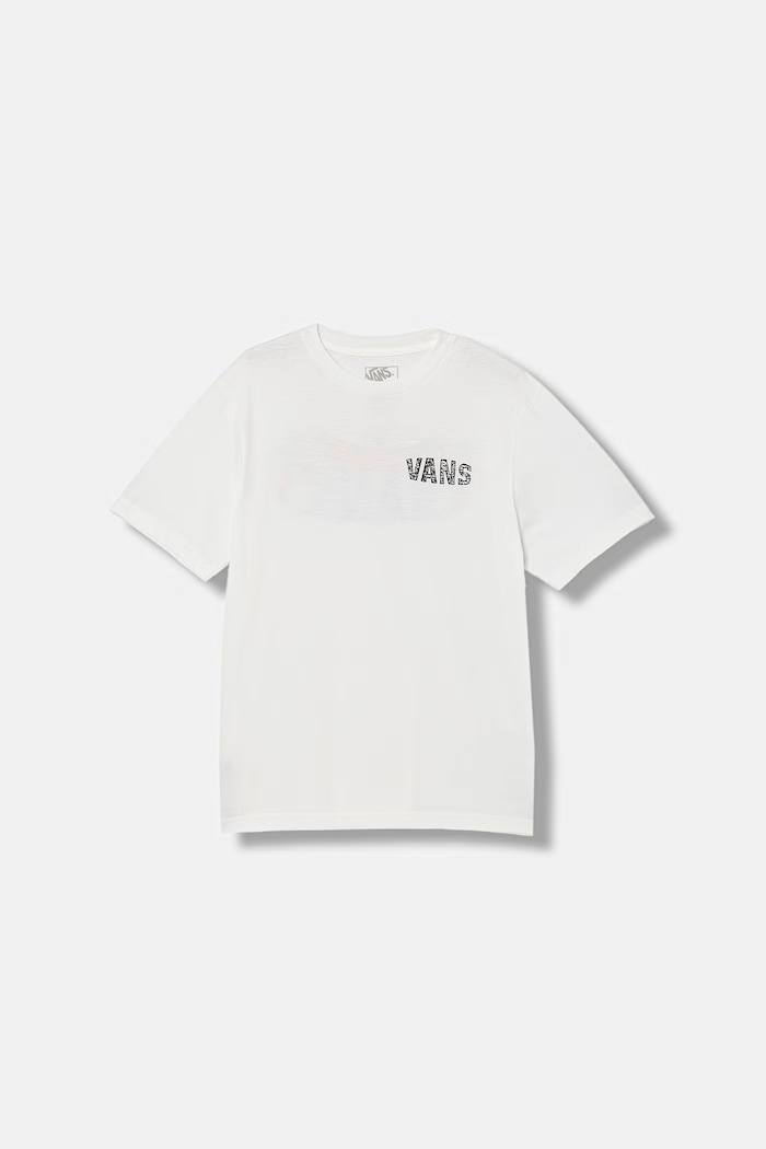 Bavlnené tričko Vans VN000VXBWHT1 biela SS26