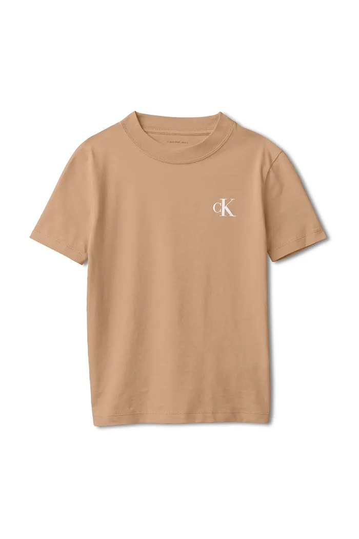 Calvin Klein Jeans tričko detské bavlnené 2-pak LVCKSJA45B.104.116.PPY2 hnedá SS26