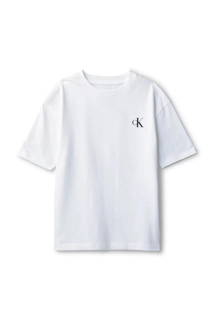 Calvin Klein Jeans tričko detské bavlnené LVCKSJA05B.128.176.PPY2 biela SS26