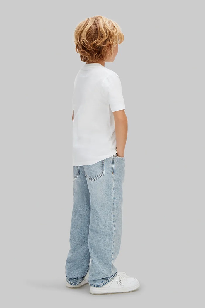 Calvin Klein Jeans tricou pentru copii, din bumbac alb LVCKSJA07B.104.116.PPY2