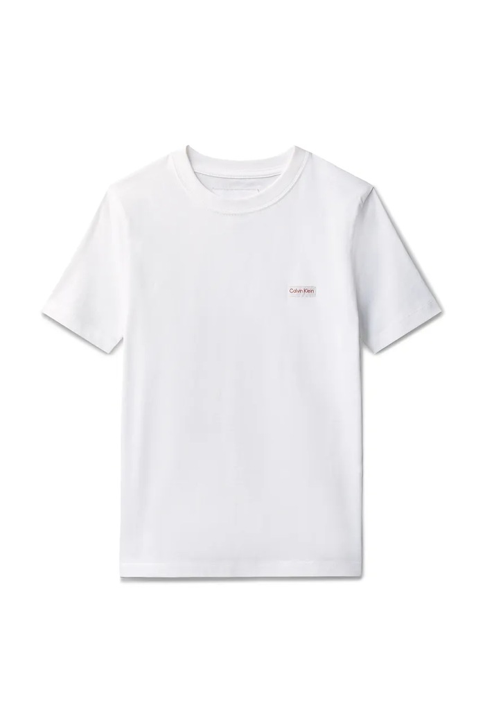 Calvin Klein Jeans tricou pentru copii, din bumbac LVCKSJA08B.128.176.PPY2 alb SS26