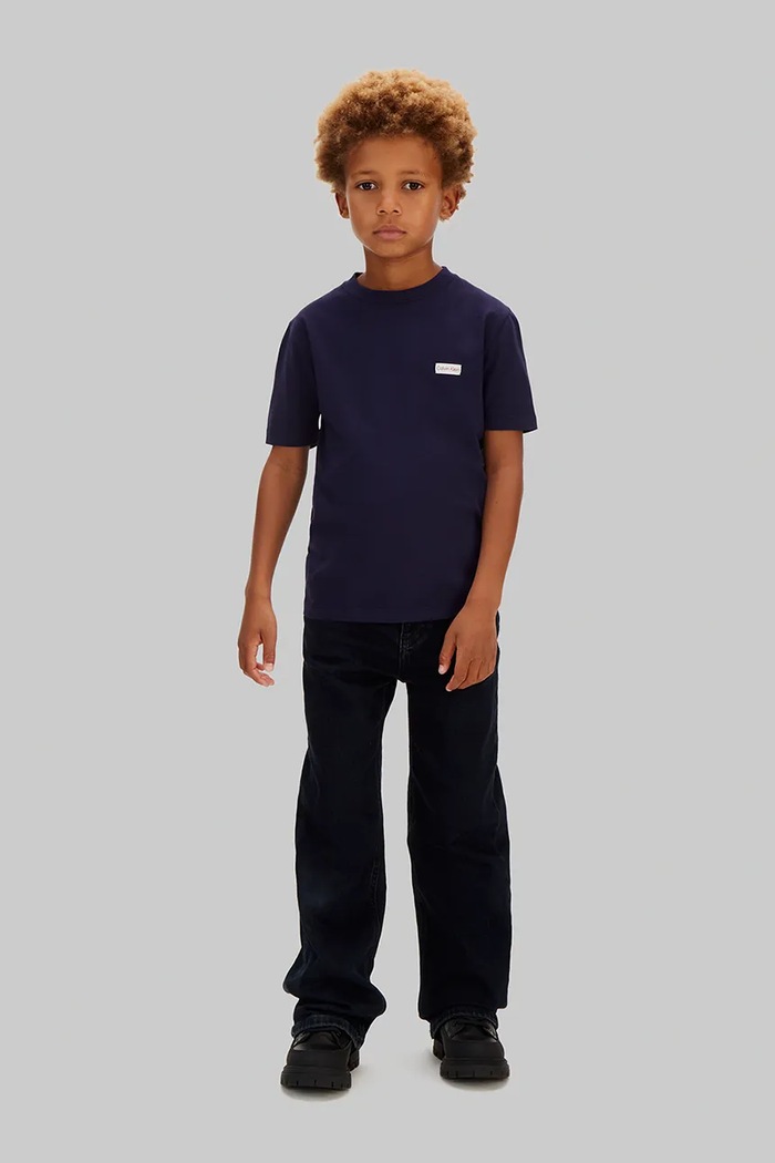 Chlapec Calvin Klein Jeans tričko detské bavlnené LVCKSJA08B.128.176.PPY2 modrá