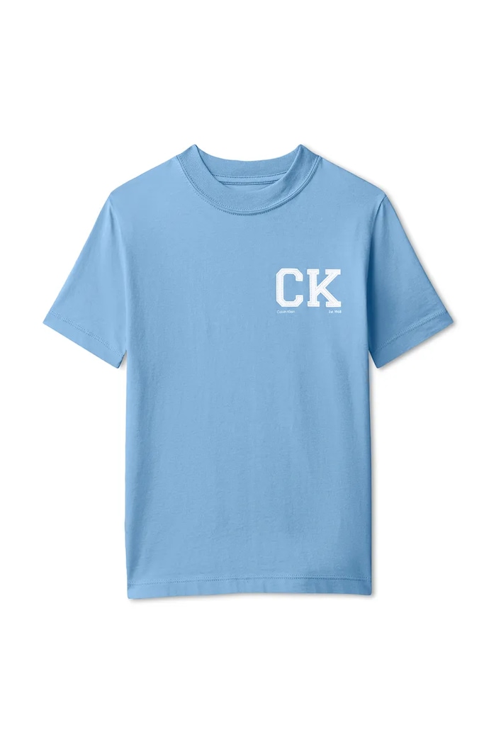 Calvin Klein Jeans tričko detské bavlnené LVCKSJA09B.128.176.PPY2 modrá SS26