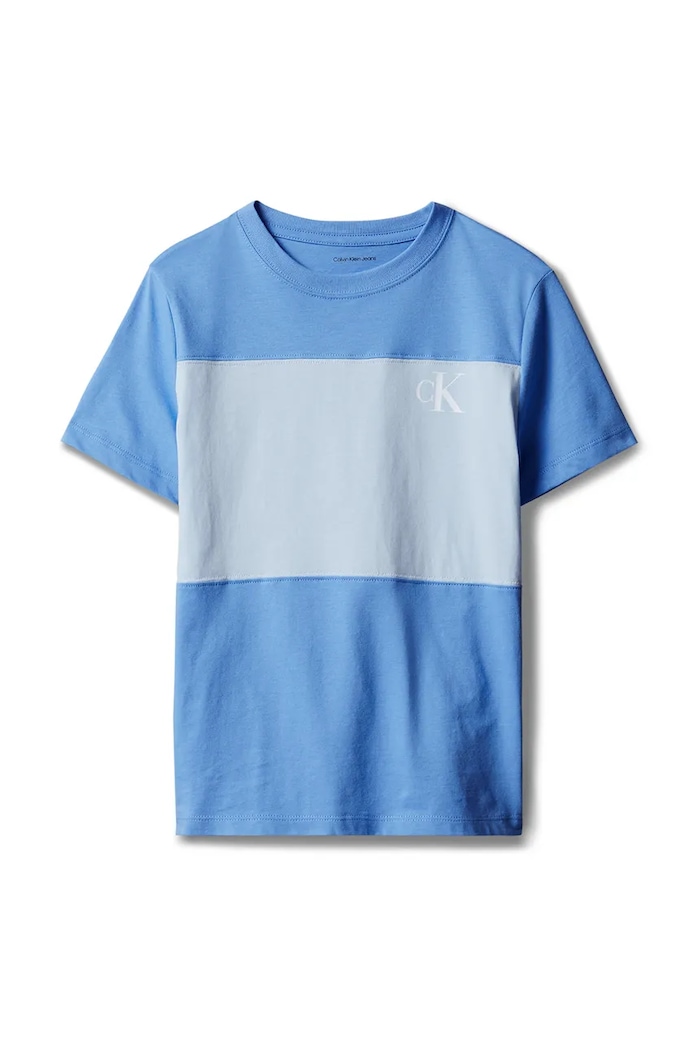 Calvin Klein Jeans tričko detské bavlnené 2-pak LVCKSJA46B.128.176.PPY2 modrá SS26