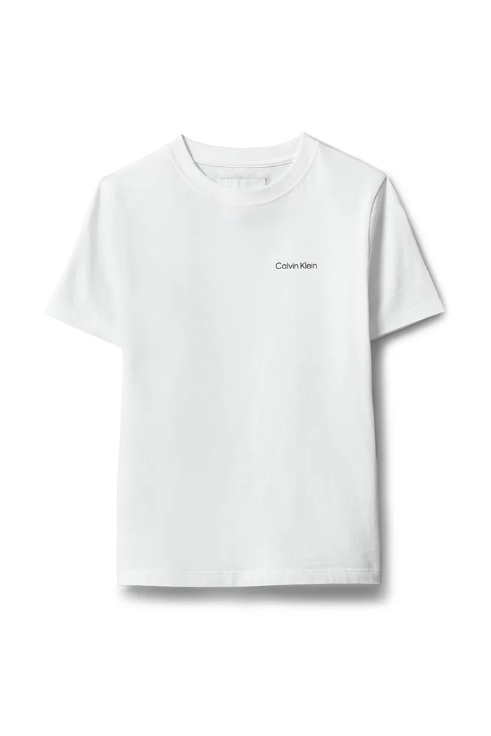 Calvin Klein Jeans tričko detské bavlnené LV1CKSJA31.104.116.PPY2 biela SS26