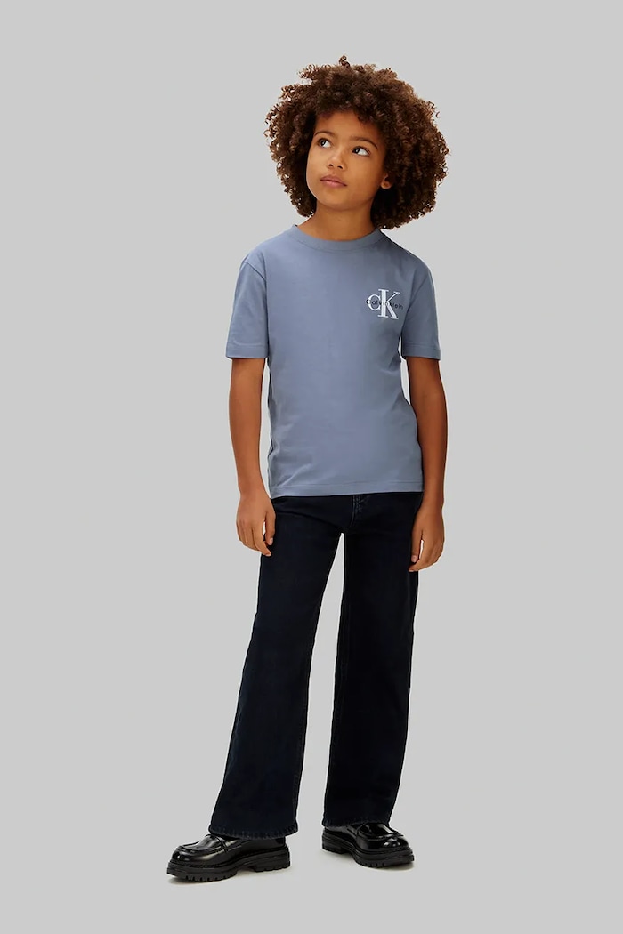 Băieți Calvin Klein Jeans tricou pentru copii, din bumbac LV1CKSJA32.128.176.PPY2 albastru