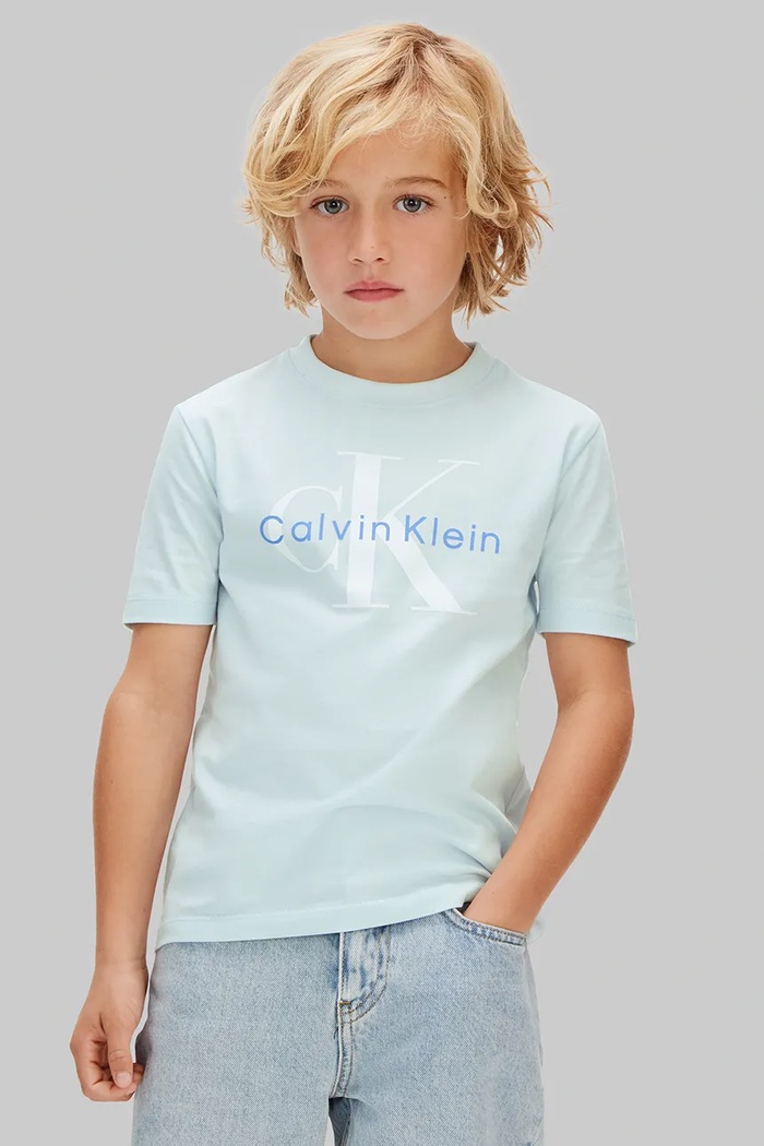Calvin Klein Jeans tricou pentru copii, din bumbac albastru LV1CKSJA33.128.176.PPY2