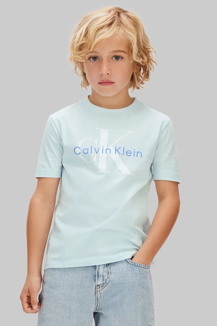 Calvin Klein Jeans tricou pentru copii, din bumbac albastru LV1CKSJA33.128.176.PPY2
