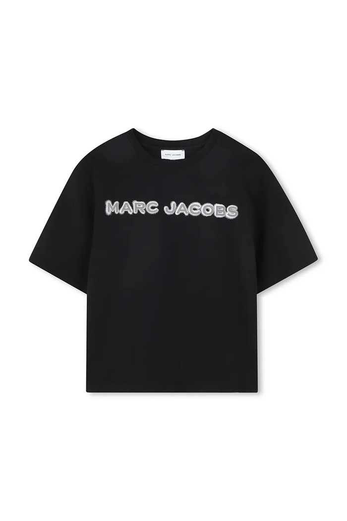 Detské bavlnené tričko Marc Jacobs W60755.114.150 čierna SS26