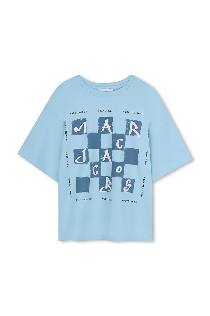 Marc Jacobs t-shirt bawełniany dziecięcy W60765.94.108 niebieski SS26