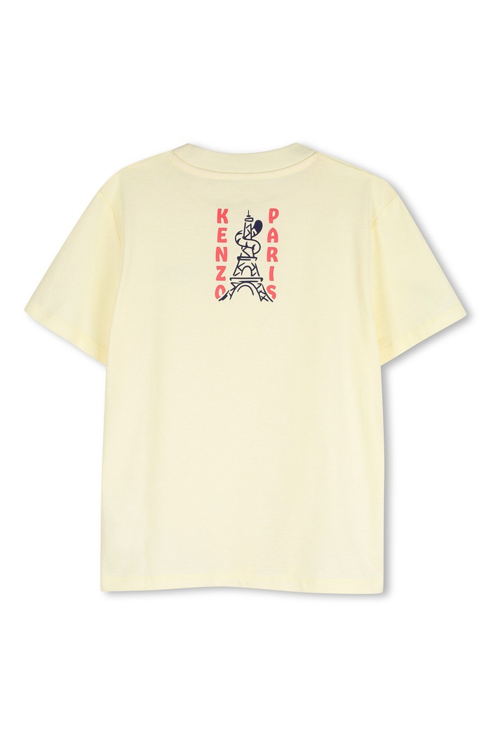 Kenzo Kids t-shirt bawełniany dziecięcy K61669.86.108 żółty SS26