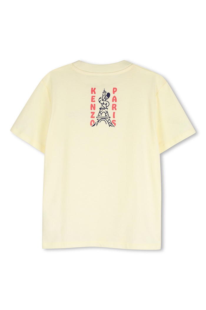 Kenzo Kids t-shirt bawełniany dziecięcy K61669.86.108 żółty SS26