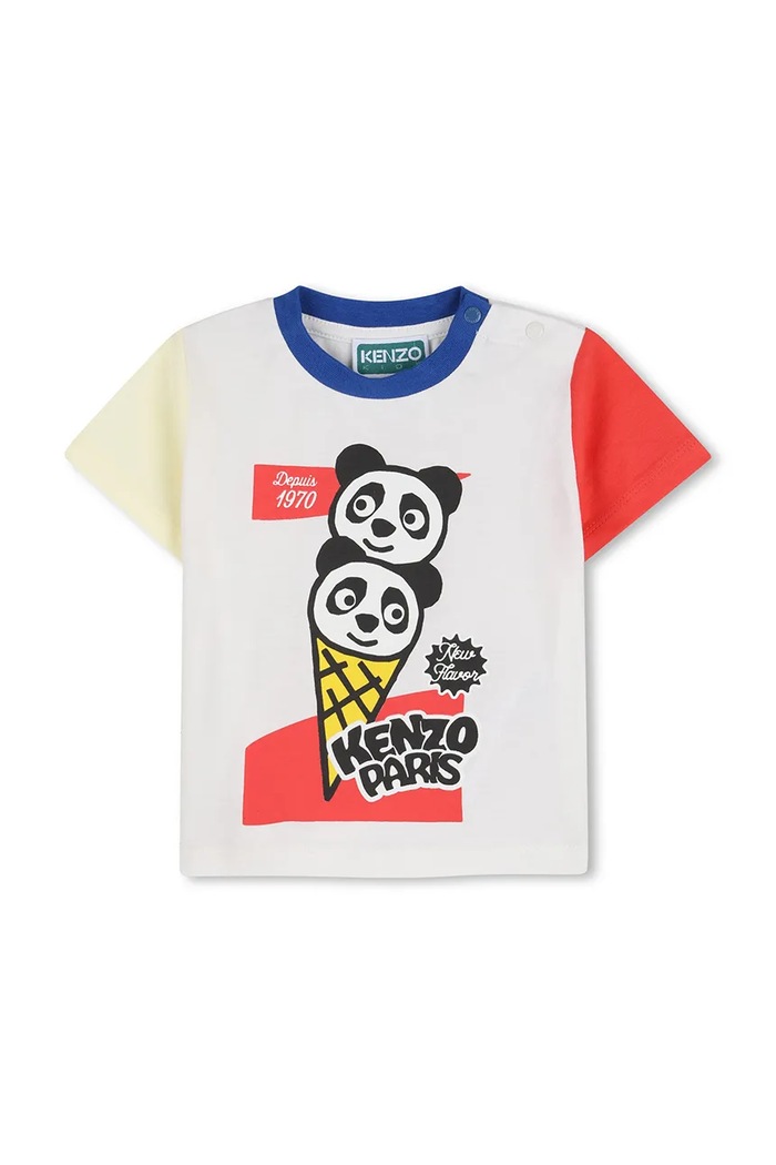 Detské bavlnené tričko Kenzo Kids bavlna biela K61717.86.102