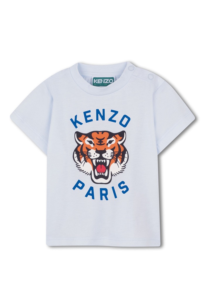 Detské bavlnené tričko Kenzo Kids bavlna modrá K61721.71.81