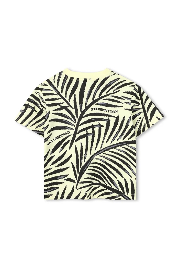 Chłopiec Karl Lagerfeld t-shirt bawełniany dziecięcy Z31104.162.174 żółty