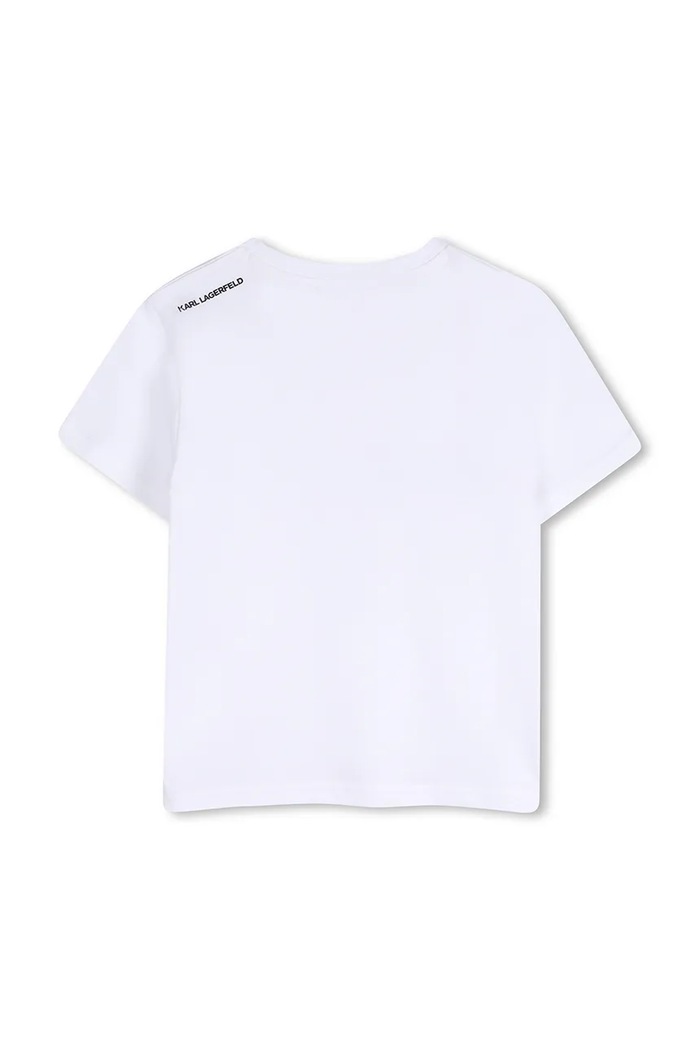 Karl Lagerfeld tricou pentru copii, din bumbac Z31096.162.174 alb SS26