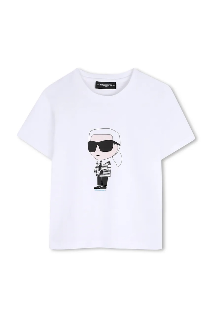 Karl Lagerfeld tricou pentru copii, din bumbac alb Z31096.86.108