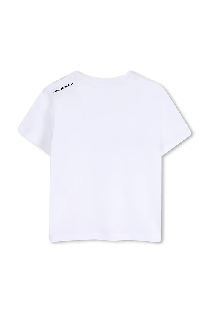 Karl Lagerfeld tricou pentru copii, din bumbac Z31096.86.108 alb SS26