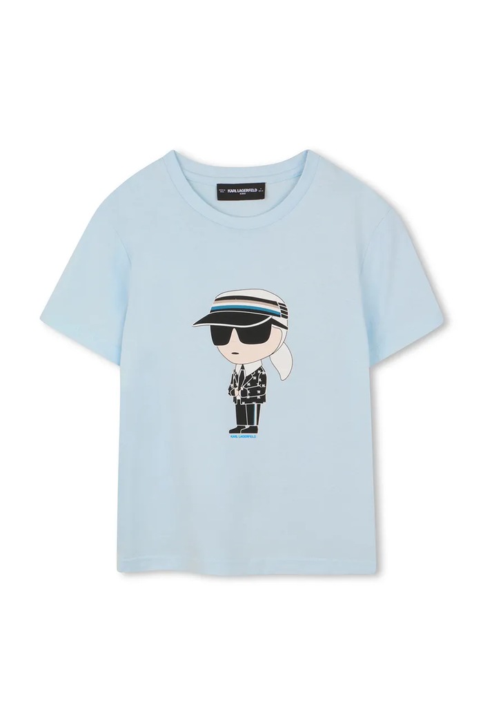 Karl Lagerfeld tricou pentru copii, din bumbac Z31096.86.108 albastru SS26