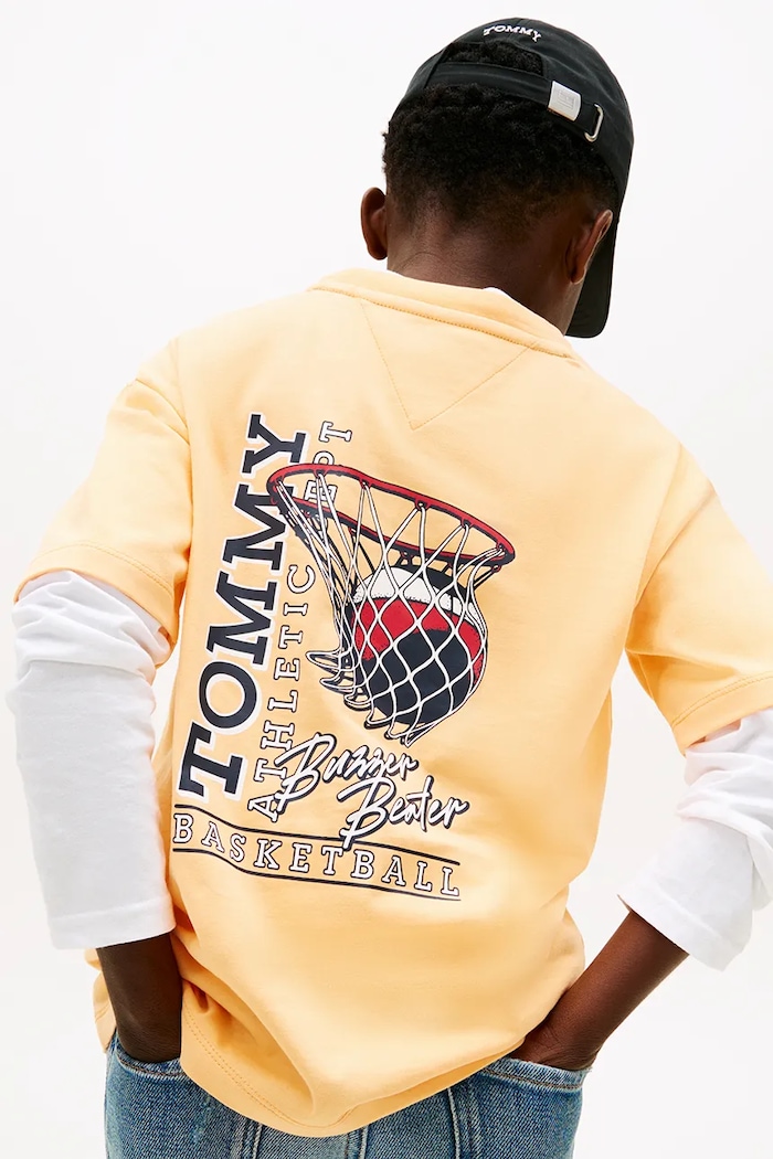 Tommy Hilfiger тениска за деца от памук оранжев KB0KB10194.128.176.PPY2