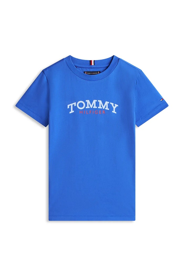 Tommy Hilfiger tričko detské bavlnené KB0KB10263.128.176.PPY2 modrá SS26