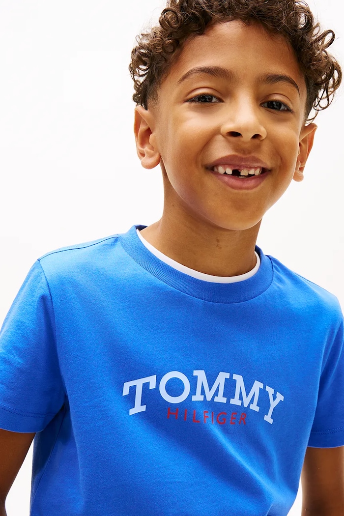 Tommy Hilfiger tričko detské bavlnené KB0KB10263.128.176.PPY2 modrá