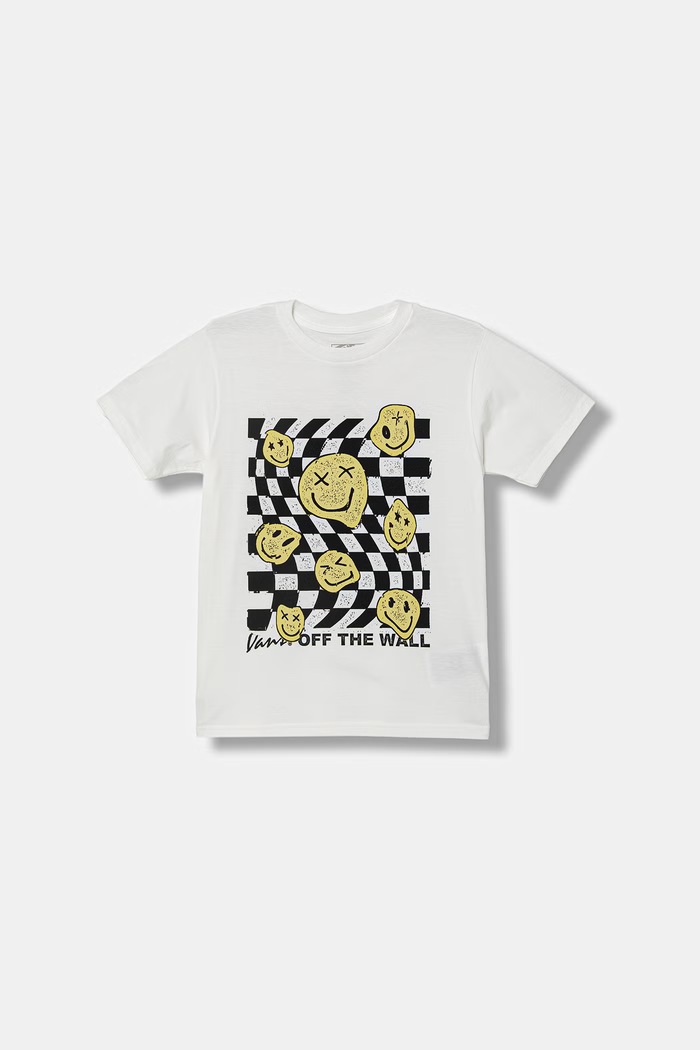 Vans tričko dětské bavlněné bílá VN000TF9WHT1