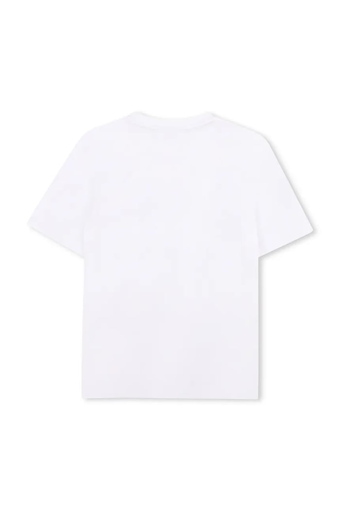 BOSS t-shirt bawełniany dziecięcy J52978.114.150 biały SS26