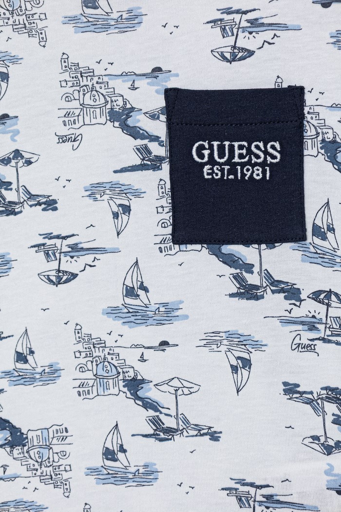 Chłopiec Guess t-shirt bawełniany dziecięcy N6GI03.K8HM4.PPY2.M biały