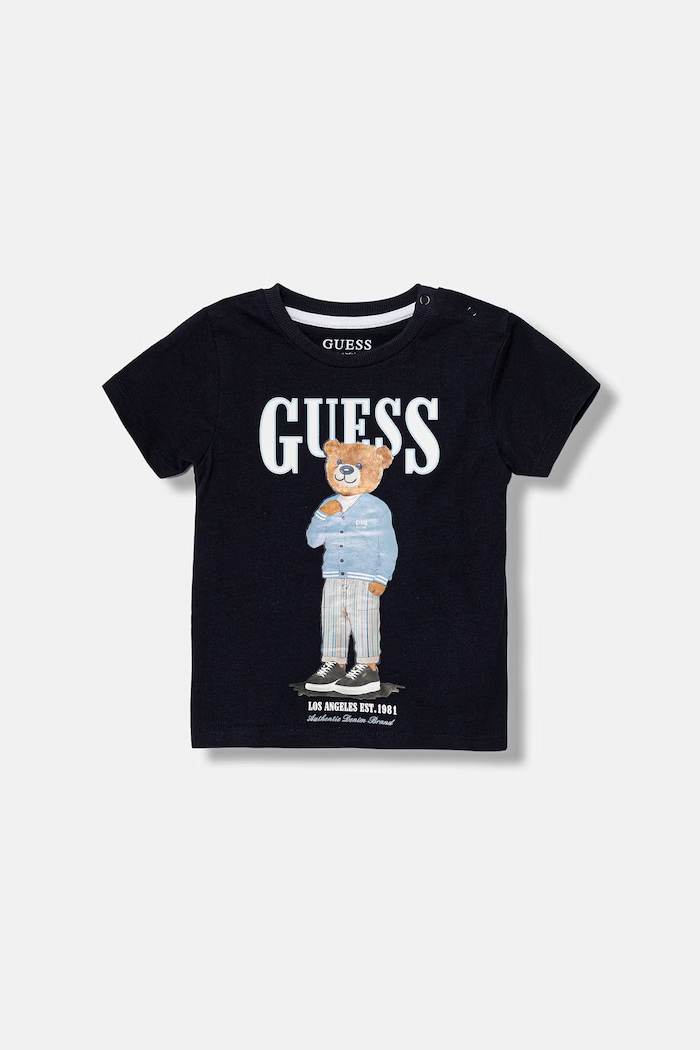 Detské bavlnené tričko Guess bavlna tmavomodrá N6GI04.K8HM4.PPY2.M
