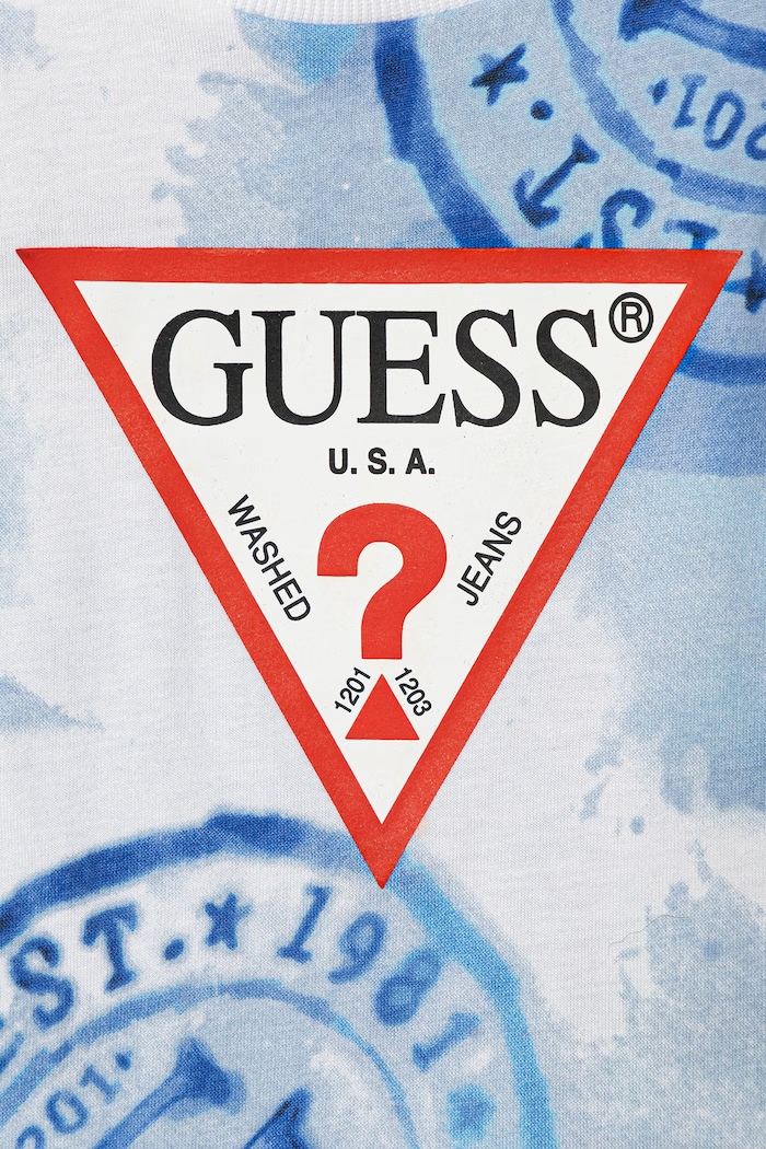 Chlapec Detské bavlnené tričko Guess N6GI02.K8HM4.PPY2.M modrá