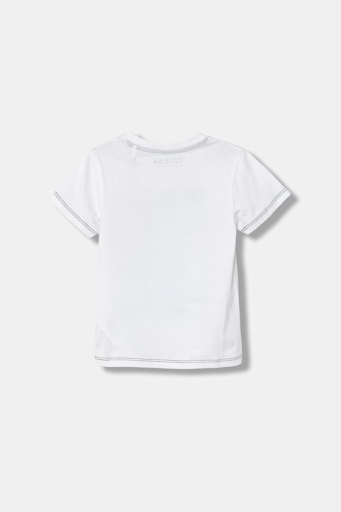 Detské bavlnené tričko Guess N6GI07.K8HM4.PPY2.M biela SS26