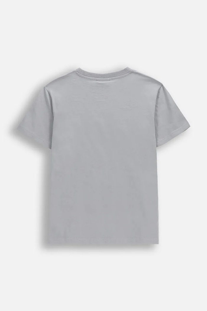 Coccodrillo t-shirt bawełniany dziecięcy WC6143209VBA szary SS26