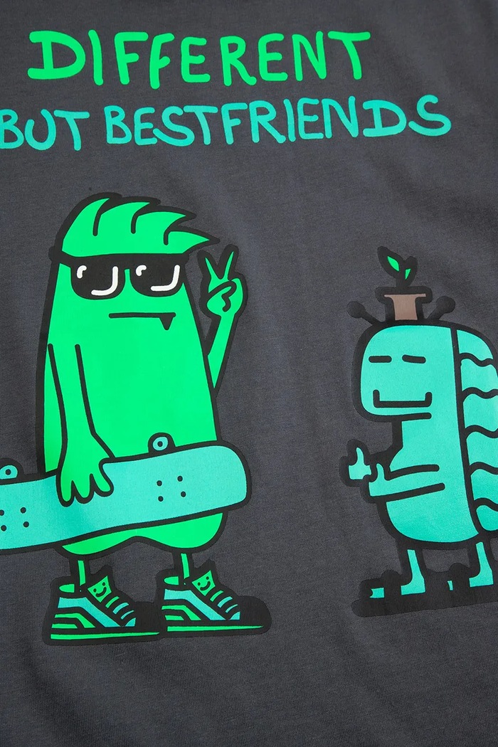 Coccodrillo t-shirt bawełniany dziecięcy szary WC6143210VBA