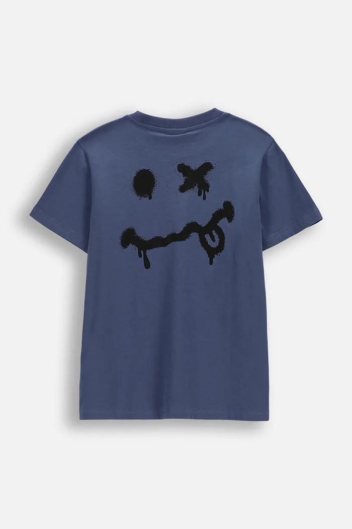 Coccodrillo t-shirt bawełniany dziecięcy WC6143230VBA niebieski SS26