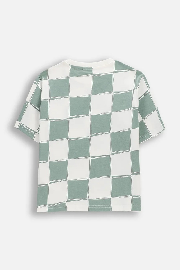 Coccodrillo t-shirt bawełniany dziecięcy WC6143204NBK zielony SS26
