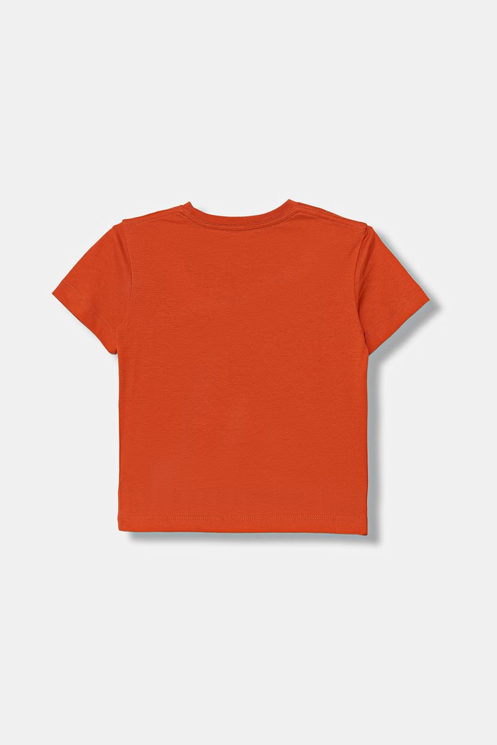 United Colors of Benetton kratka majica otroška bombažna 3I1XG10MA.P.Stagionale oranžna SS26
