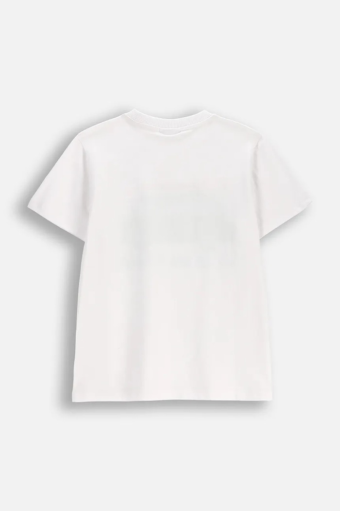 Coccodrillo T-shirt dziecięcy bawełniany WC6143205VBB biały SS26