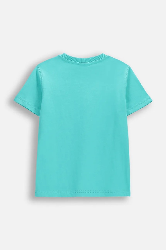 Coccodrillo T-shirt dziecięcy bawełniany WC6143201TBK niebieski SS26