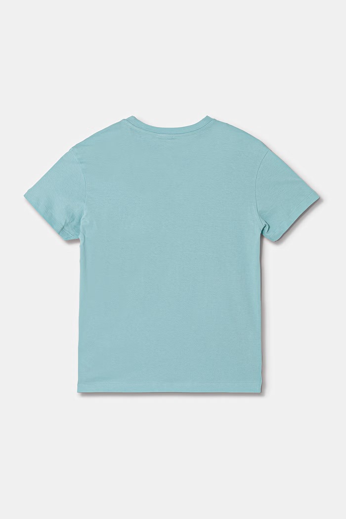 United Colors of Benetton T-shirt dziecięcy bawełniany 3I1XC10TF.G.seasonal turkusowy SS26