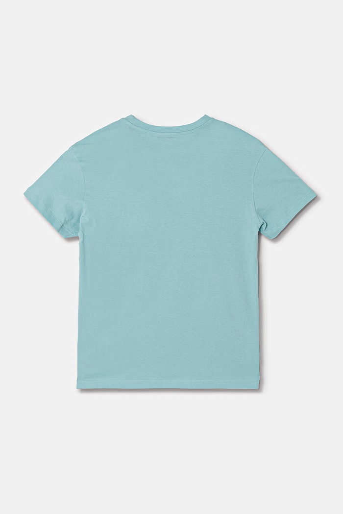 United Colors of Benetton T-shirt dziecięcy bawełniany 3I1XC10TF.G.seasonal turkusowy SS26
