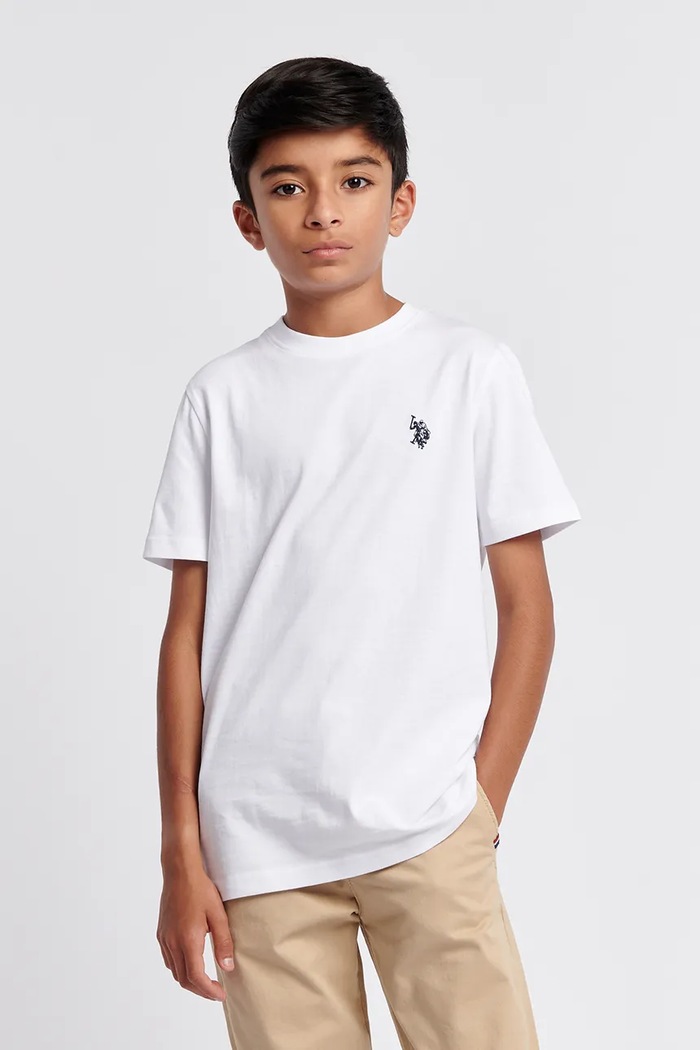 U.S. Polo Assn. tričko detské bavlnené biela USP2374