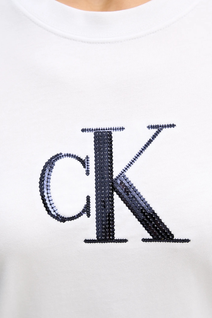 Calvin Klein Jeans pamut póló LV044E215G fehér