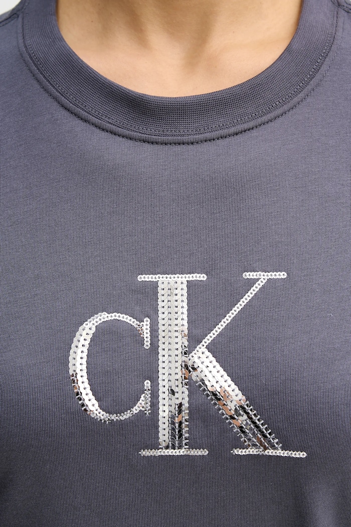 Calvin Klein Jeans pamut póló LV044E215G szürke